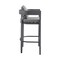 Armen Living Argiope Outdoor Patio Bar Stool in Aluminum with Gray Cushions 840254332973 - alternate 2